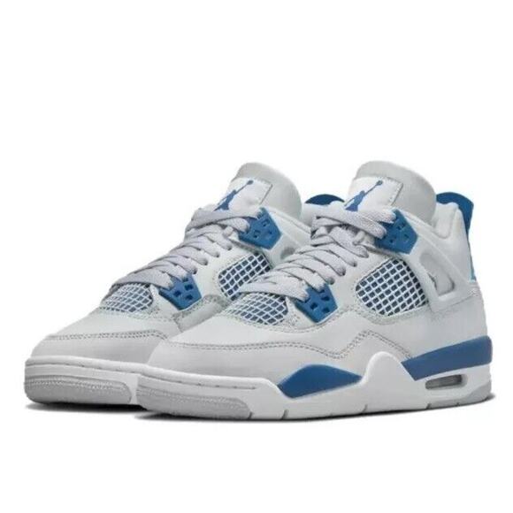 Air Jordan 4 Retro GS Military Blue Size 7Y Women’s Size 8.5 NEW HF4281-141 - Picture 1 of 12